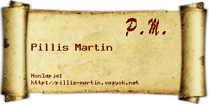 Pillis Martin névjegykártya