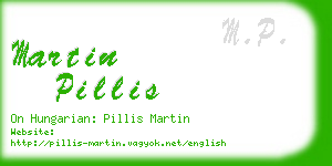 martin pillis business card